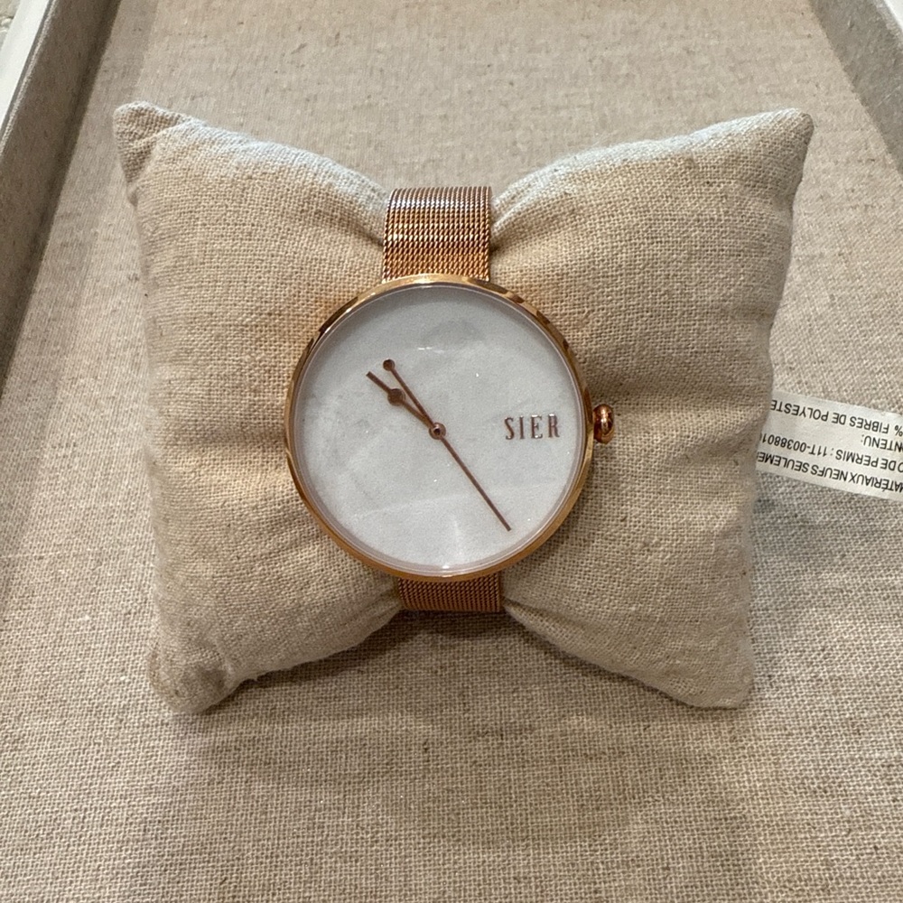 JORD Sier Rose Gold Mesh Watch with Extra Leather Strap